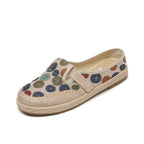 Damen Bequeme Slip-On Schuhe mit buntem Knopfdesign R&B