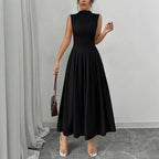Damen Elegantes Maxikleid mit Plissee-Details