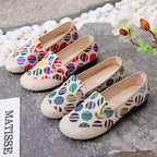 Damen Bunte Freizeitschuhe mit elastischem Bändchen