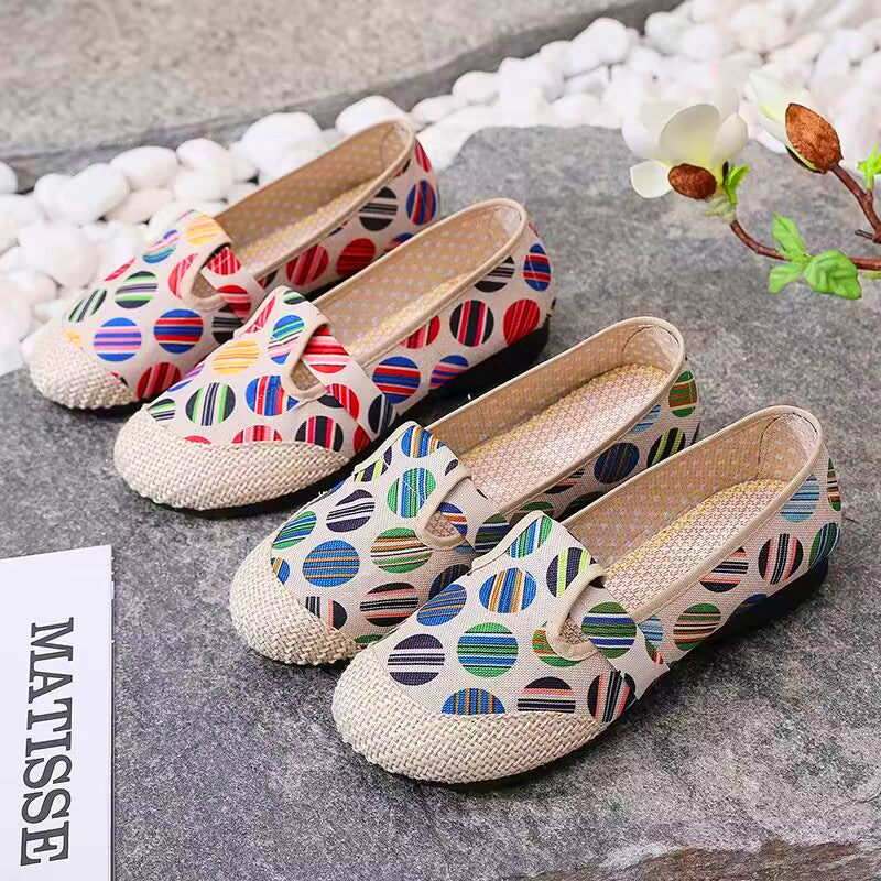 Damen Bunte Freizeitschuhe mit elastischem Bändchen