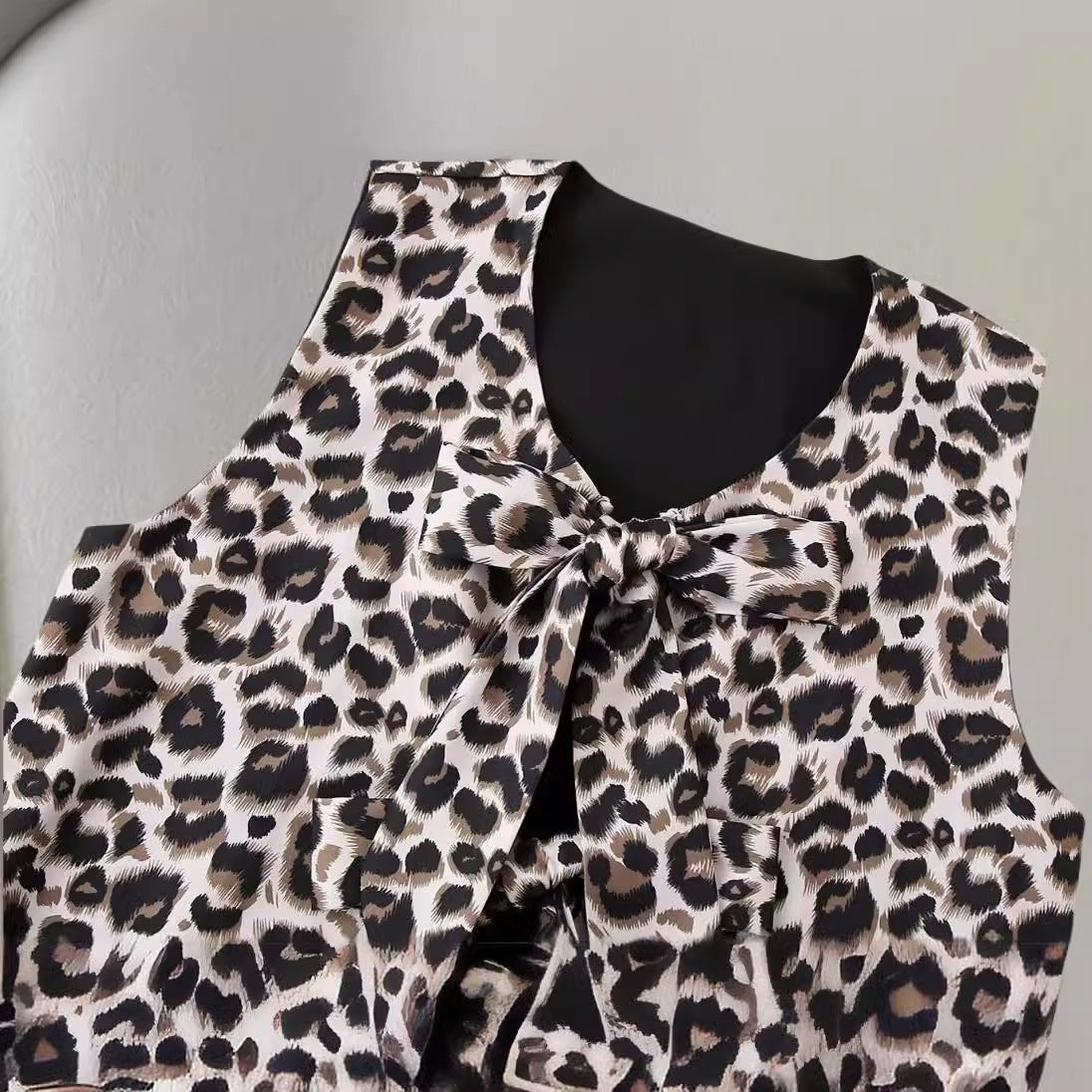 Damen Weite Leoprint-Hosen R&B