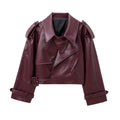 Damen modische kurze jacke im urbanen Stil mit Schulterdetails
