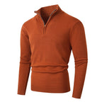 Herren Strickpullover mit modernem Stehkragen und Reißverschluss
