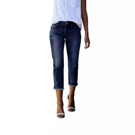 Damen zeitlose Jeans im modernen Schnitt mit cropped Bein R&B