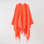 Damen Modischer Fransen-Poncho Aus Weichem Material mit Luxuriösem Fall R&B