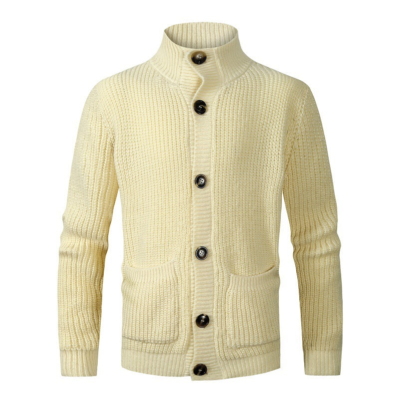 Herren komfortable Strickjacke mit Knopfverschluss R&B