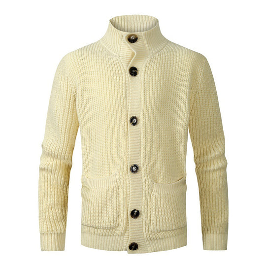 Herren komfortable Strickjacke mit Knopfverschluss R&B