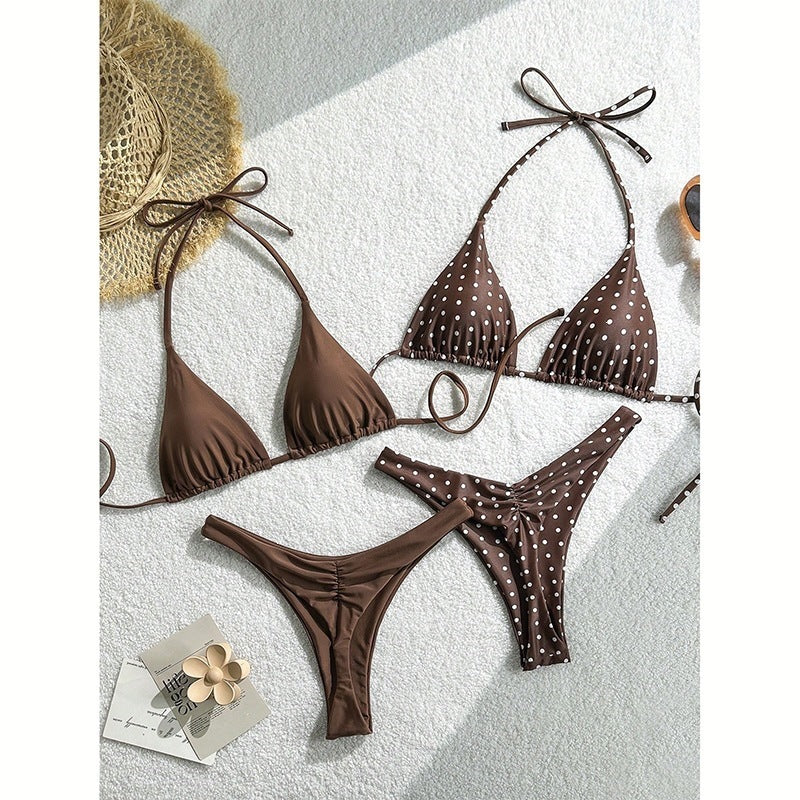 Damen Triangel-Bikini-Set mit raffinierte Details R&B