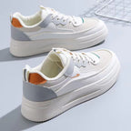 Damen Plattform Sneakers mit atmungsaktiver Obermaterialstruktur und rutschfester Sohle R&B