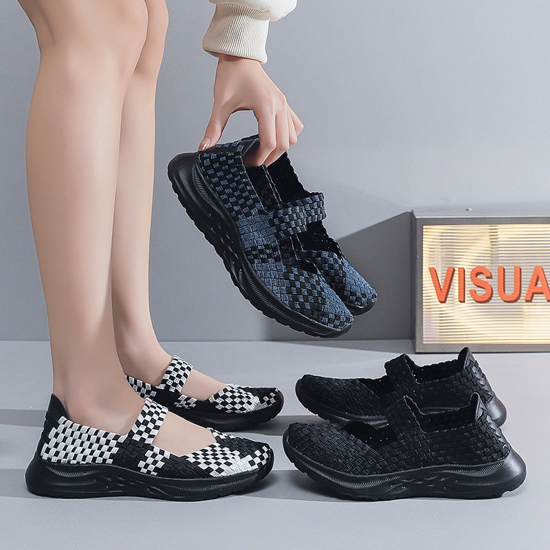 Damen Atmungsaktive Freizeitschuhe mit flexiblem Schnellschnürsystem