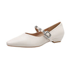 Damen Elegante Ballerinas mit verziertem Riemen