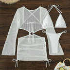 Damen Cut-Out Strandskleid R&B