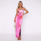 Damen Maxikleid mit einzigartigem grafischen Design und figurbetontem Schnitt R&B
