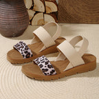 Damen Komfortable Sandalen mit modischem Animal-Print R&B