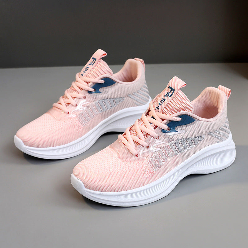 Damen sportliche Laufschuhe mit atmungsaktiver Netzoberfläche und dämpfender Sohle R&B
