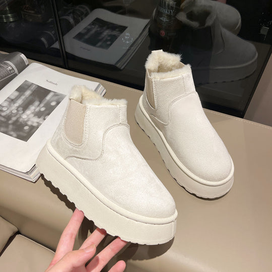 Damen Warm gefütterte Chelsea Boots mit rutschfester Sohle und elegantem Design R&B