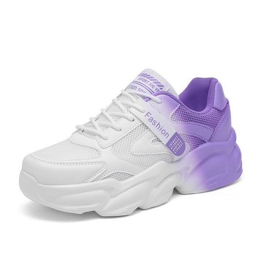 Damen Sportliche Chunky Sneakers mit atmungsaktiver Mesh-Oberfläche und gepolsterter Sohle R&B
