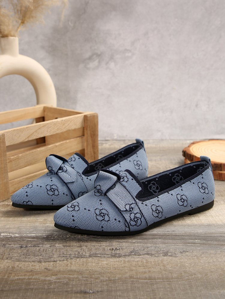 Damen elegante Mokassins mit modischem Schleifen-Detail R&B