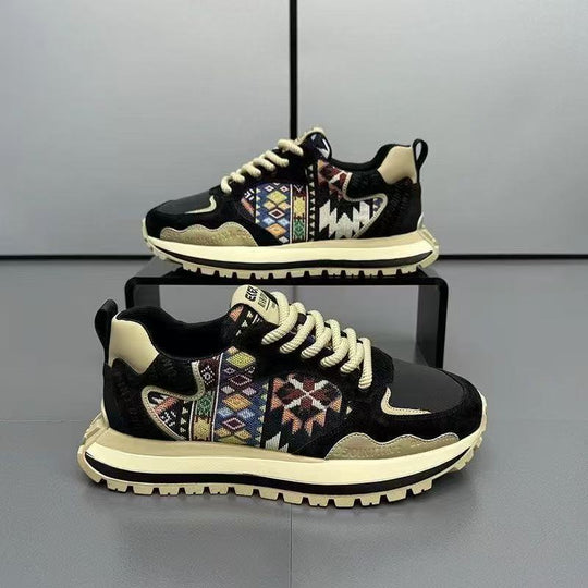 Damen Lifestyle Sneakers mit modernem Ethno-Muster und rutschfester Sohle R&B