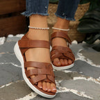 Damen Sommerliche Riemensandalen mit elegantem Flecht-Design R&B