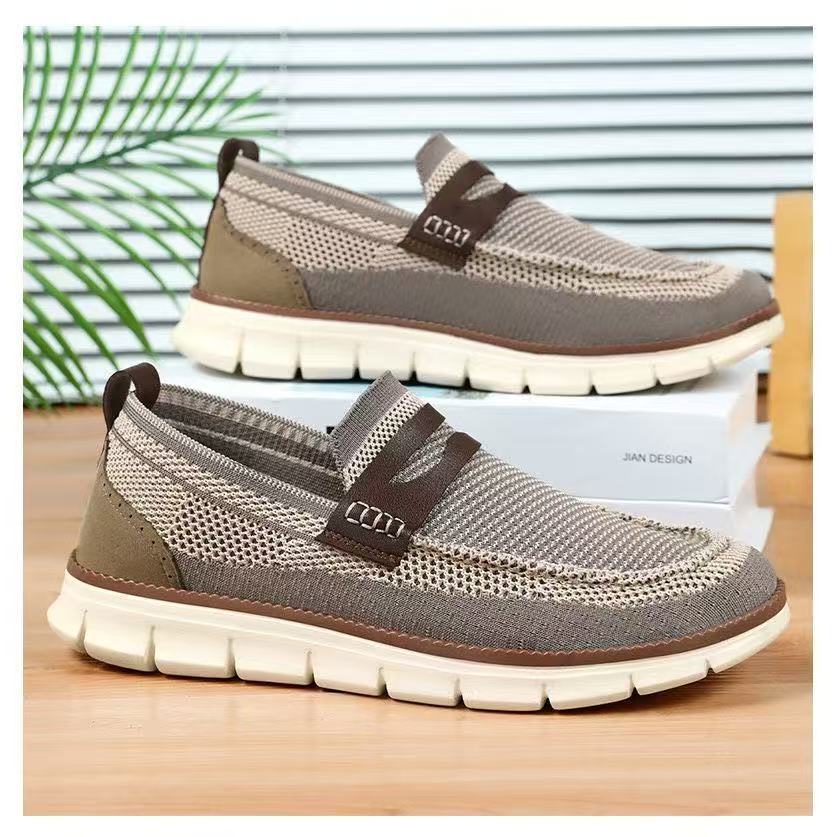 Damen Slip-On Freizeit-Schuhe mit atmungsaktivem Mesh-Obermaterial