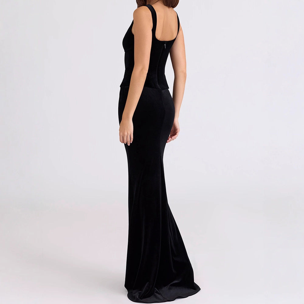 Damen Figurumspielendes Maxikleid mit elegantem Schnitt R&B
