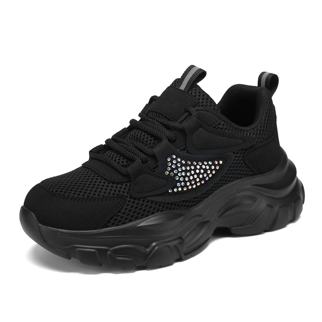 Damen Sportliche Sneakers mit Glitzerdetails und atmungsaktivem Obermaterial R&B