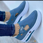 Damen Modische Sneaker mit atmungsaktiver Strick-Oberfläche und rutschfester Sohle R&B