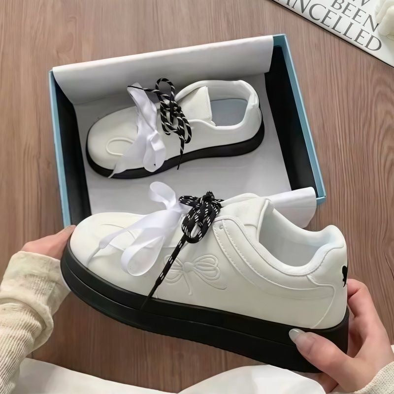 Damen Komfortable Sneakers mit verspieltem Schleifen-Design