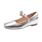 Damen elegante Ballerinas mit floralen Akzenten und komfortablem Fußbett R&B