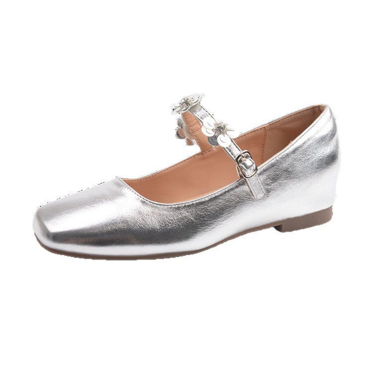 Damen elegante Ballerinas mit floralen Akzenten und komfortablem Fußbett R&B