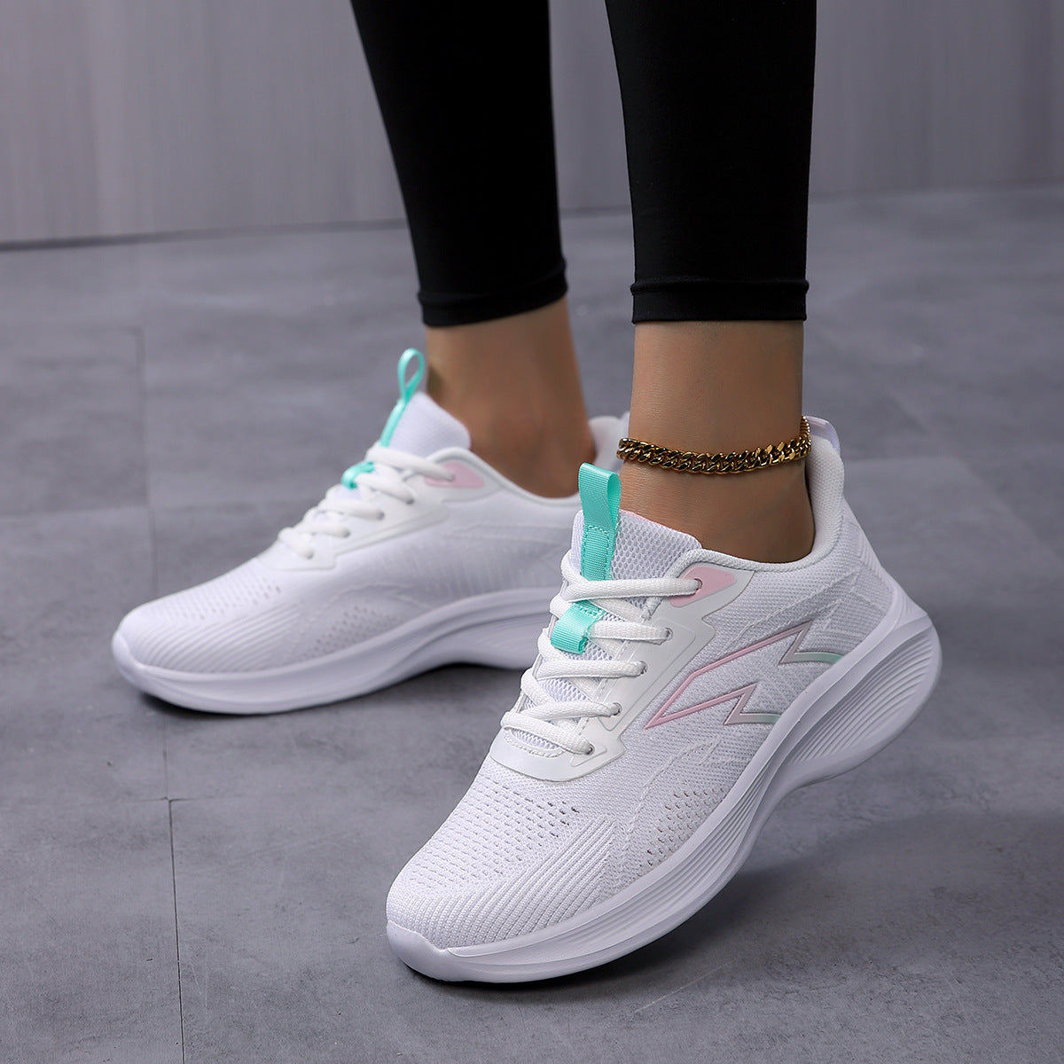 Damen Sportliche Sneaker mit atmungsaktivem Obermaterial und dämpfender Sohle  1773793983