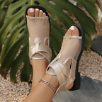 Damen Sportliche Sommer-Sandalen mit atmungsaktiver Netzstruktur und rutschfester Sohle R&B