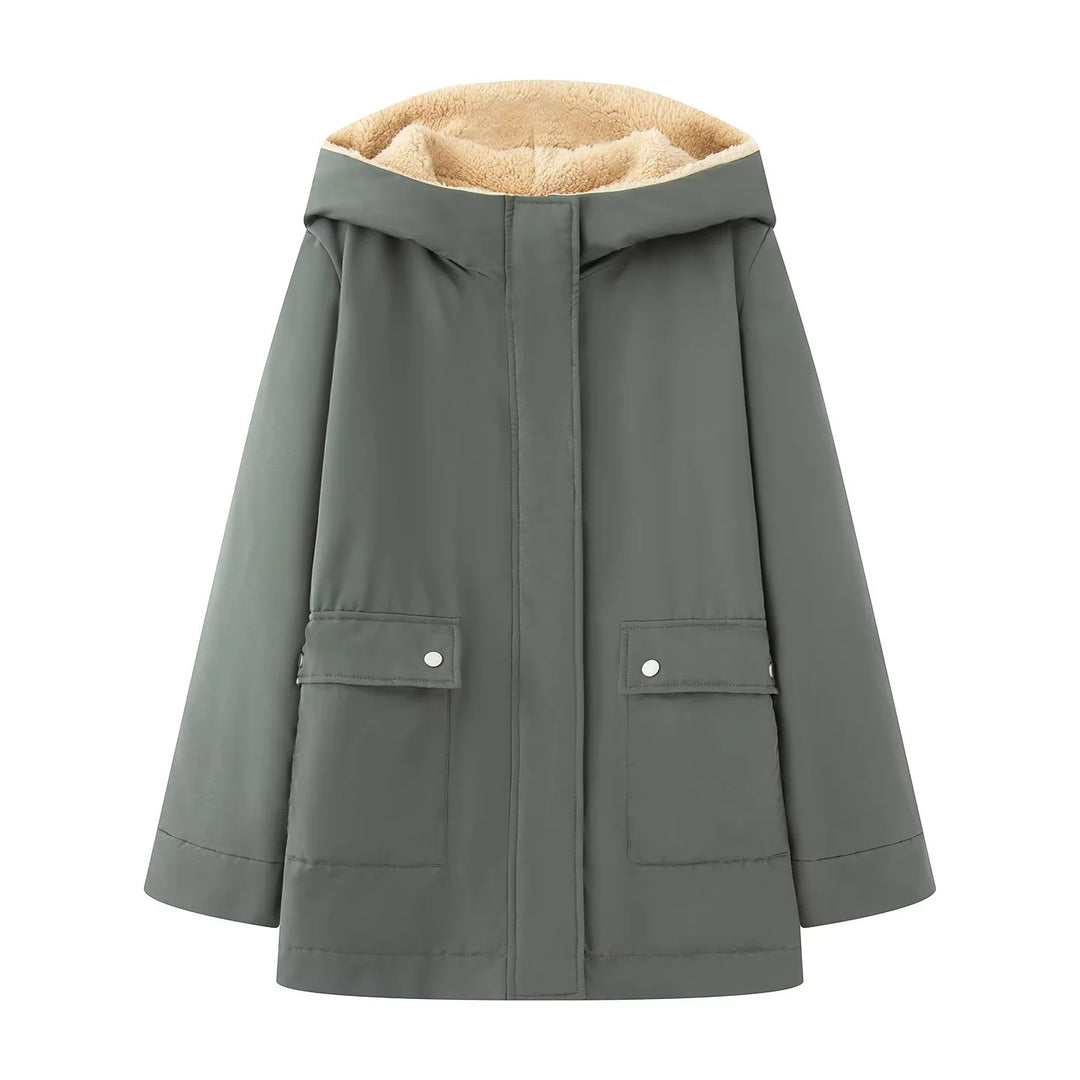Damen Übergangsjacke mit kuscheligem Innenfutter und praktischen Taschen R&B