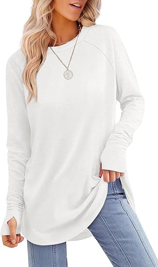 Damen lässiger Langarmshirt mit modernem Schnitt R&B