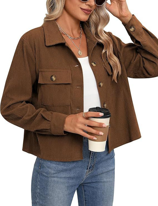 Damen lässige Overshirt-Jacke R&B