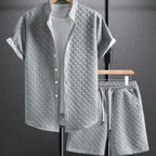 Damen lässiges Kurzarm Hemd und Shorts Set