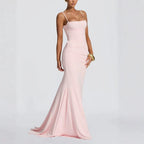 Damen Elegantes Tailliertes Maxikleid mit Raffungen