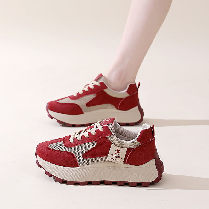Damen Sportliche Sneaker mit atmungsaktiven Mesh-Einsätzen und dämpfender Sohle
