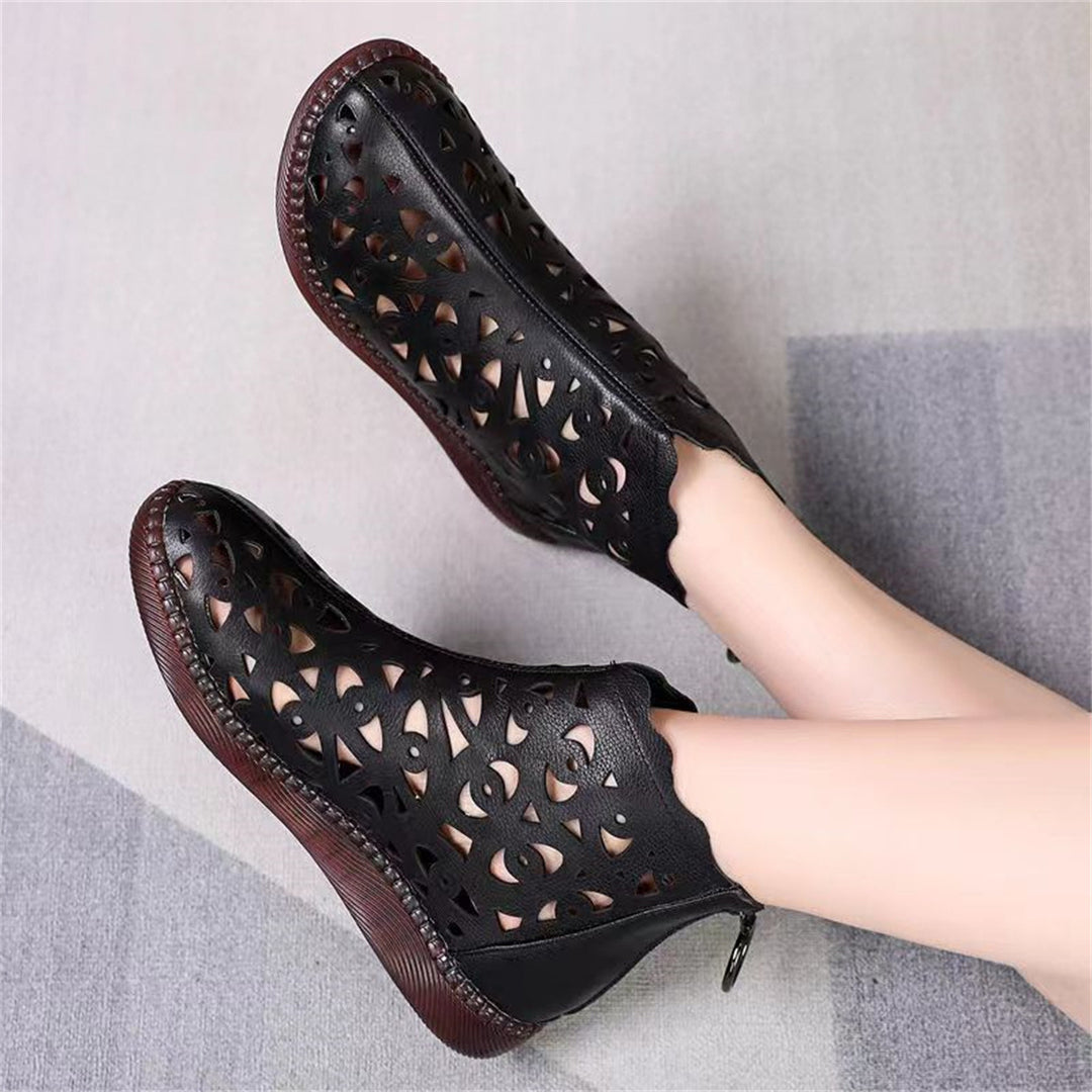 Damen Offene Clogs mit dekorativem Lochdesign R&B