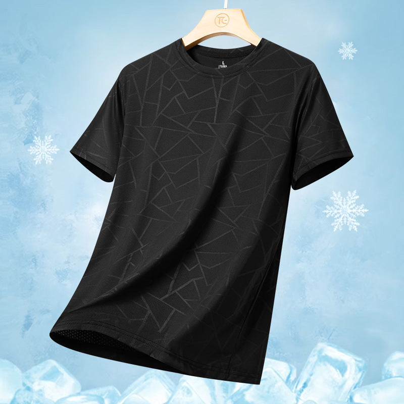 Herren nan atmungsaktives Funktionsshirt mit Jacquard-Struktur und schnelltrocknender Performance R&B
