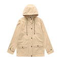 Damen wasserabweisende Outdoorjacke mit verstellbarem Kapuzenkragen