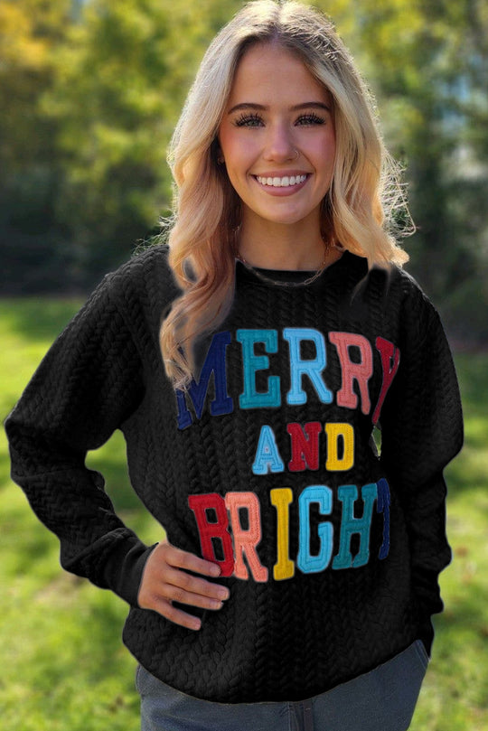 Damen Gemütlicher Sweatshirt mit fröhlicher Schriftzuggestaltung R&B