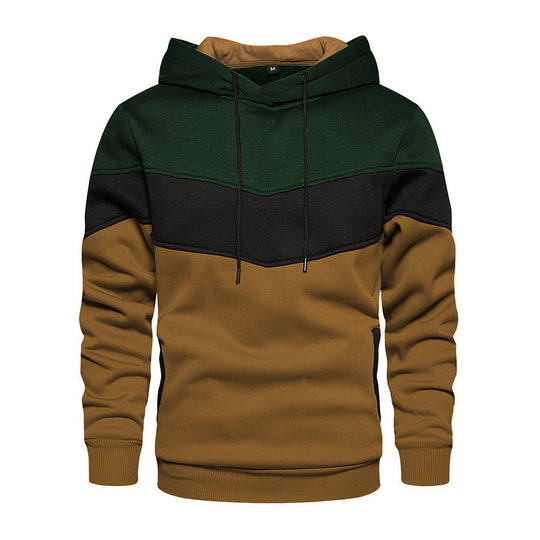 Herren modischer Kapuzenpullover mit geometrischem Farbdesign R&B