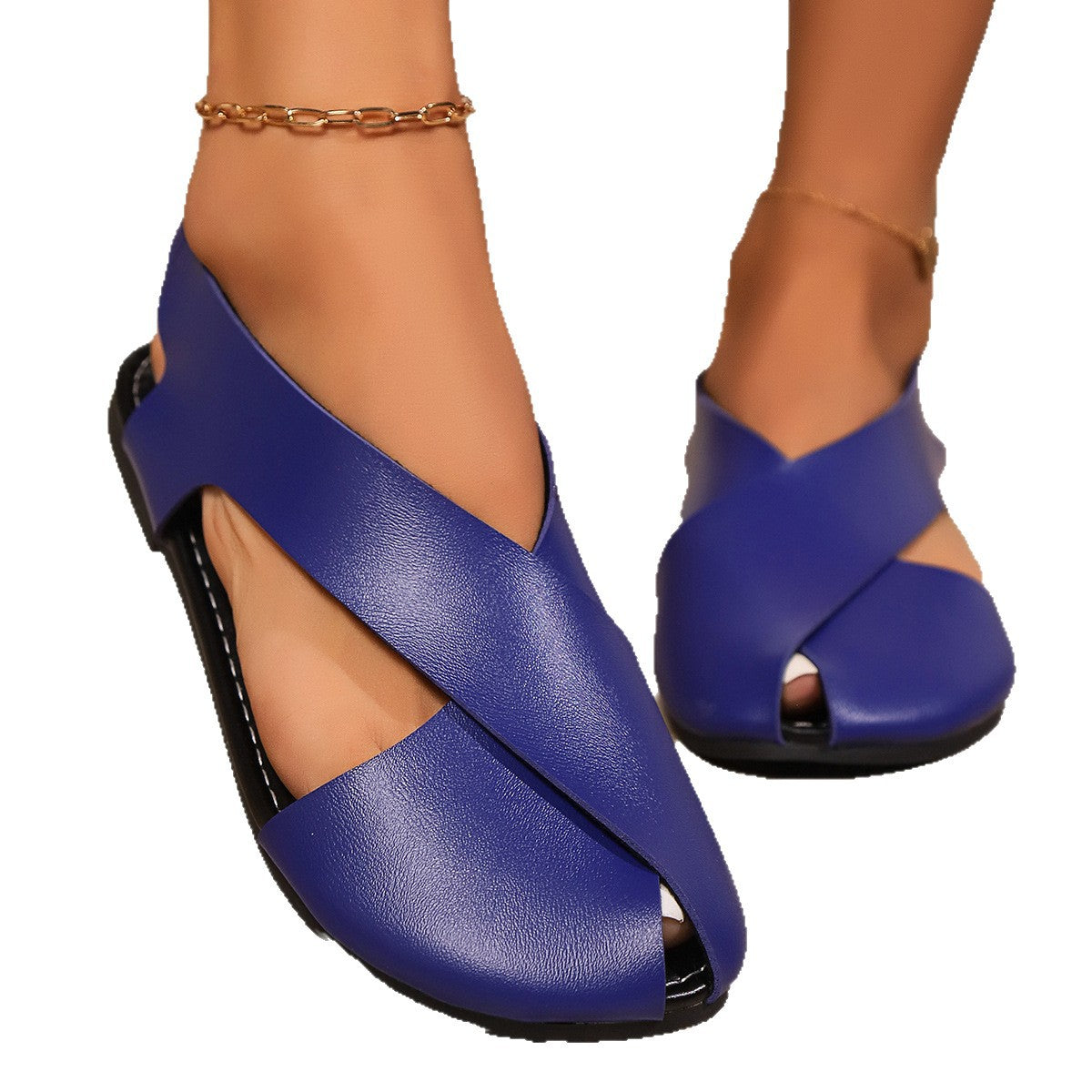 Damen Sling-Sandalen mit geschwungenem Design und bequemem Zehenbereich R&B