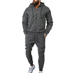 Herren sportives Freizeit-Set mit strukturiertem Hoodie und bequemen Jogginghosen