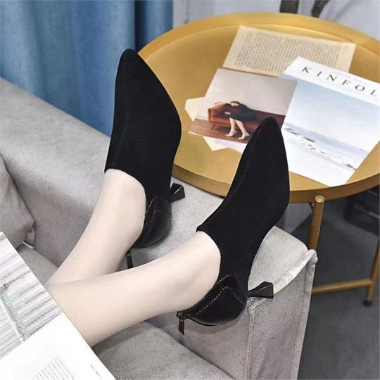 Damen spitze Slipper mit elegantem Absatz R&B