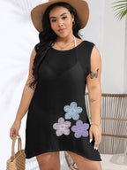 Damen Strandkleid mit exklusiven Blumenstickereien R&B