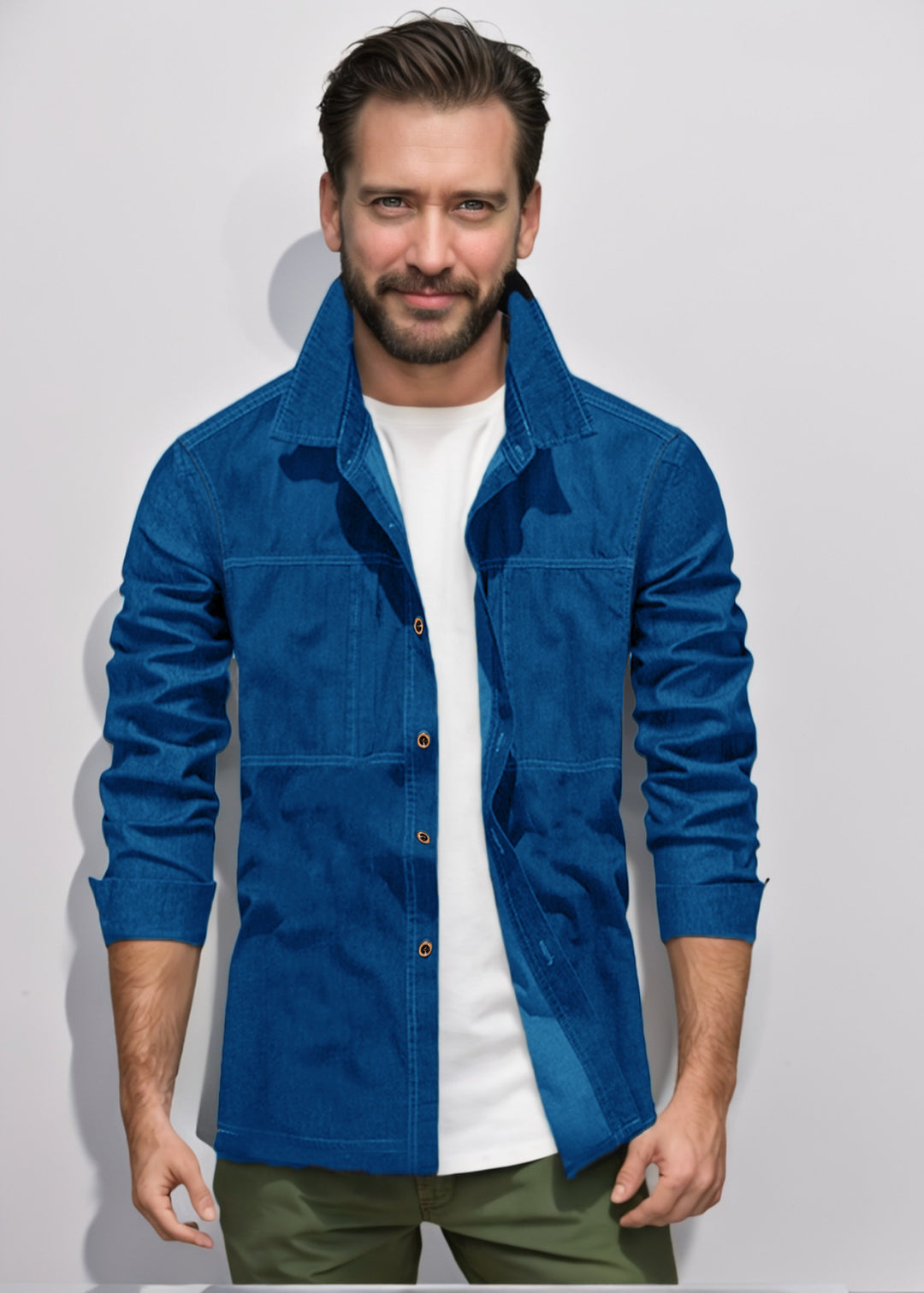 Herren lässige Utility-Jacke mit praktischen Taschen und stylischem Schnitt R&B
