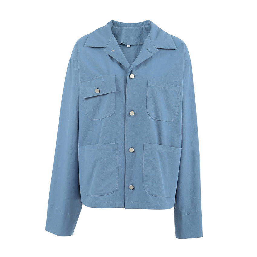 Damen Oversized Jeansjacke mit aufgesetzten Taschen und modernem Schnitt R&B